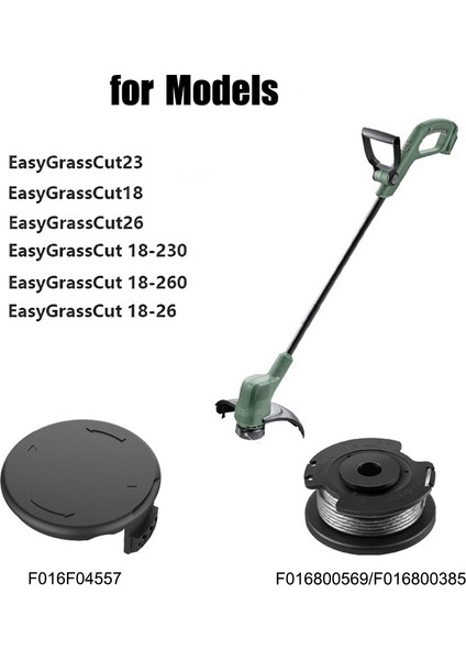 3 Paket Ot Biçme Makinesi F016800569 F016F04557 Makara Kapağı ile Makara Hattı Bosch Kolay Çim Kesim Art 23SL 26SL (Yurt Dışından) fiyatları