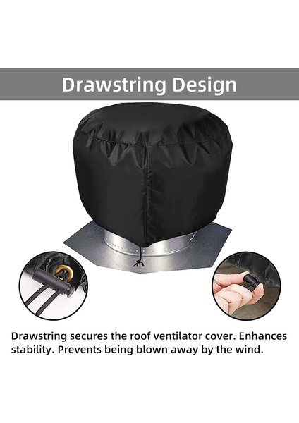 2 Adet Çatı Havalandırma Kapağı Ev Çatı Türbin Davlumbazları Kalkan Tuval 20 Inç x 20 Inç Siyah (Yurt Dışından) fiyatları