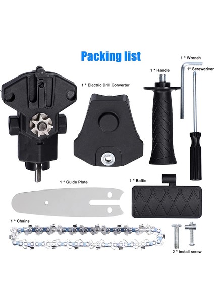 Elektrikli Matkap Dönüştürücü, 4 Inç Zincirli Mini El Zincirli Testere Dönüşüm Braketi ile Elektrikli Testereye Dönüştürücü Turuncu (Yurt Dışından) fırsatları