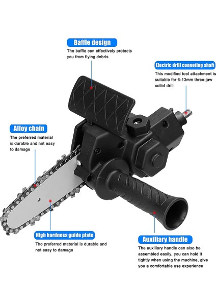 Elektrikli Matkap Dönüştürücü, 4 Inç Zincirli Mini El Zincirli Testere Dönüşüm Braketi ile Elektrikli Testereye Dönüştürücü Turuncu (Yurt Dışından) indirimleri