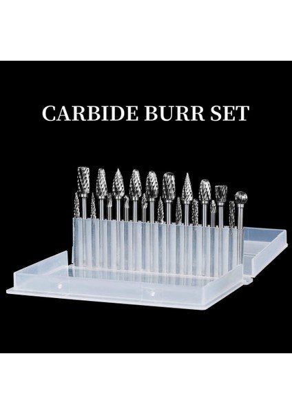 Çift Kesim Karbür Döner Çapak Seti 20 Adet Kalıp Öğütücü Uçları 1/8 Inç Shank Tungsten Karbür Kesme Çapakları Ahşap Çalışma Için (Yurt Dışından)