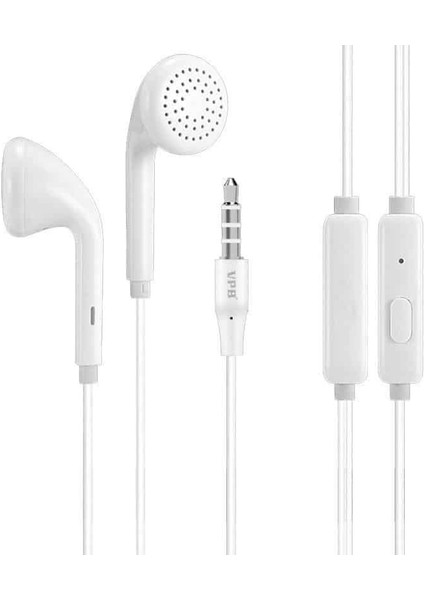 PWR501 Handsfree Earphones 3.5 mm Jack Girişli Mikrofonlu Kablolu Kulaklık Tüm Cihazlara Uyumlu Stereo