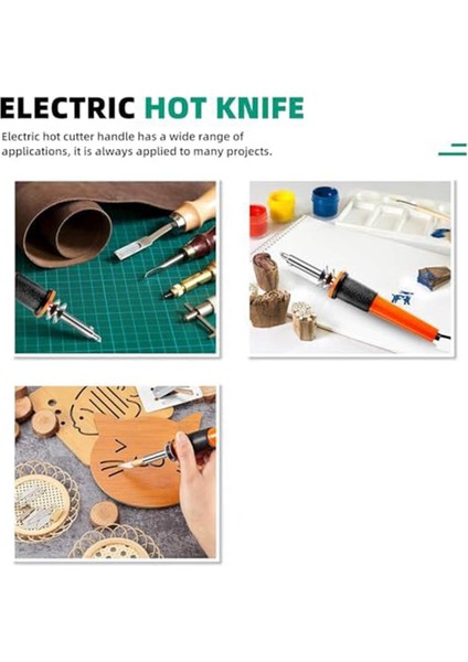 22 Parça Elektrikli Sıcak Bıçak Kesici Takım Seti, Yumuşak Ince Plastik Kumaş Şablonu Abd Fişi Için Isı Kesici Şablon Kesici ile (Yurt Dışından) modelleri