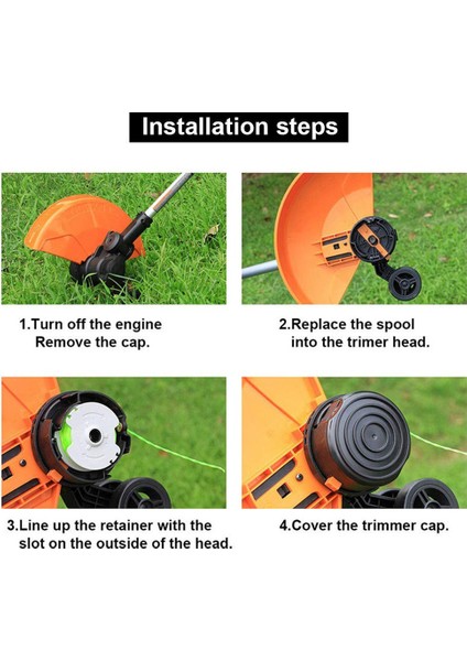 Adet WA0037 Makara Kapatma Başlığı, Worx WG184 WG168 WG190 WG191 Ot Yiyen Elektrikli Dize Düzelticiler Için Yedek Makara Kapakları (Yurt Dışından) modelleri