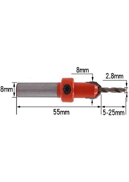 Kenar Delgeç Marangozluk Yuvarlak Delik 8mm Gömme Matkap Delgeç Pvc Ayarlanabilir Boyut Marangozluk Aleti (Yurt Dışından) modelleri
