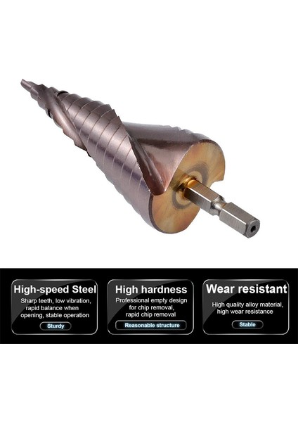 M35 Hss Ortak Adım Matkap Ucu Kobalt Koni Matkap Uçları 4-32MM Ahşap Paslanmaz Çelik Metal Delik Testere Aracı Seti Hex (Yurt Dışından) modelleri