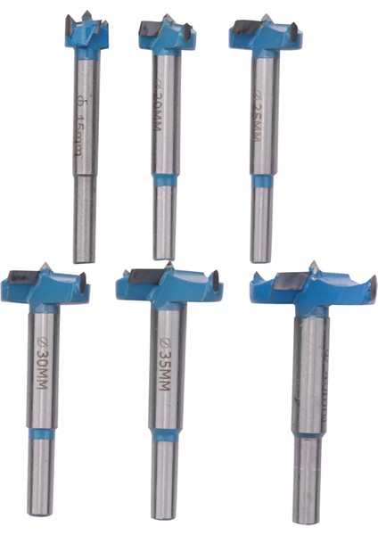 Forstner Matkap Ucu Seti, 15-40MM 6 Adet Karbür Forstner Uçları Yüksek Hız Çelik Ahşap Alet (Yurt Dışından)