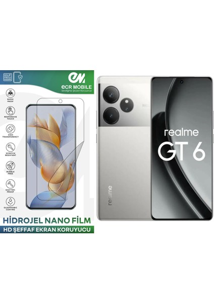 Realme Gt6 ile Uyumlu Hidrojel Ekran Koruyucu Film Hd-Şeffaf(Tempered Cam Değildir!)