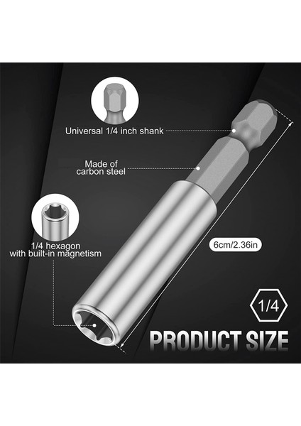 20 Adet Manyetik Uzatma Soketi Matkap Ucu, 1/4 Inç Hex Shank Hızlı Bırakma Matkap Ucu Genişletici Adaptör (Yurt Dışından) modelleri