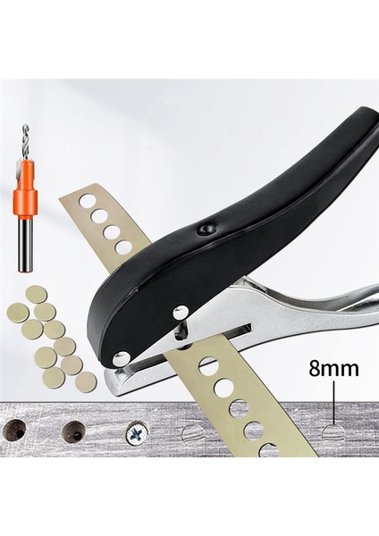 Tek Delik Delme 5/16 Inç-8mm Ağır Hizmet Tipi Delik Delme Makinesi Kağıt Delme Makinesi Taşınabilir Elde Tutulan Uzun Delik Delme Makinesi Kağıt Kartlar Için (Yurt Dışından)