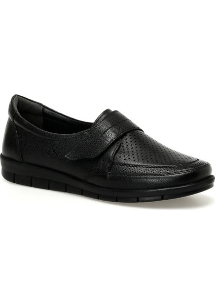 105037 Siyah Ortopedik (5 Nokta) Cırtlı Kadın Ayakkabı