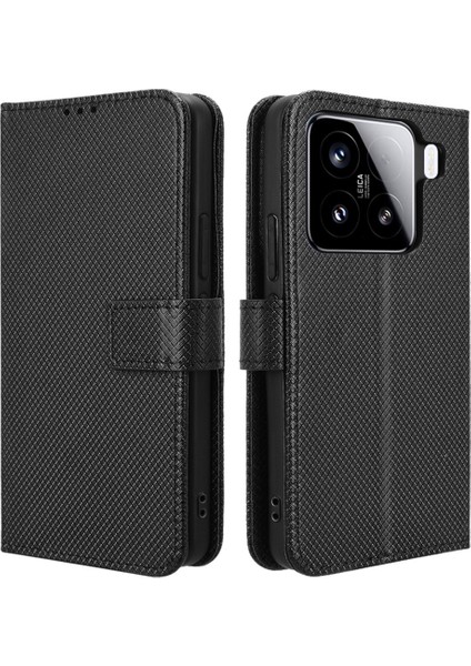 Xiaomi 15 Pu Deri Cüzdan Telefon Kapağı (Yurt Dışından)