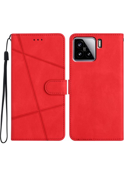 Xiaomi 15 Crazy Horse Doku Pu Deri Cüzdan Standlı Telefon Kapağı (Yurt Dışından)