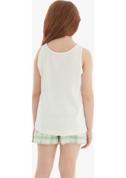Kız Çocuk Pijama Takımı 60564 - Krem
