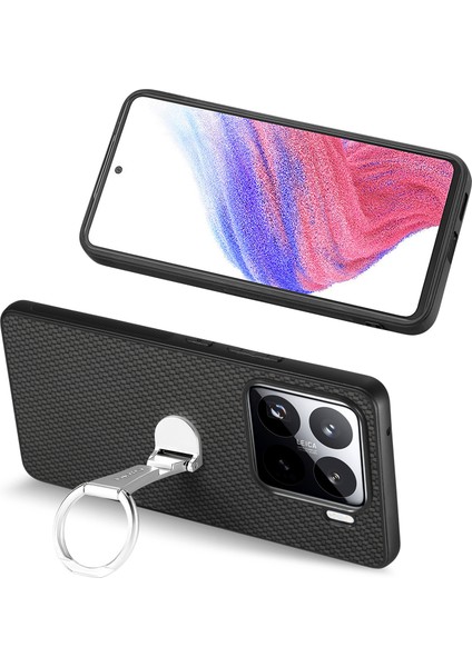 Xiaomi 15 Katlanır Kickstand Karbon Fiber Doku Deri Arka Kapak (Yurt Dışından) fiyatları