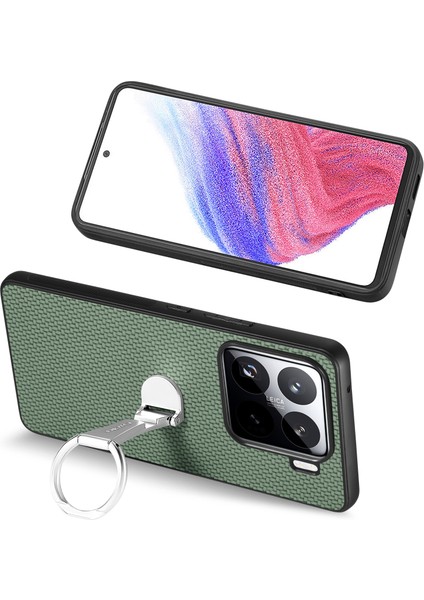 Xiaomi 15 Katlanır Kickstand Karbon Fiber Doku Deri Arka Kapak (Yurt Dışından) fiyatları