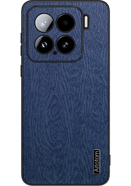 Xiaomi 15 Ahşap Doku Pu Deri Kaplamalı Pc+Tpu Telefon Kapağı (Yurt Dışından)