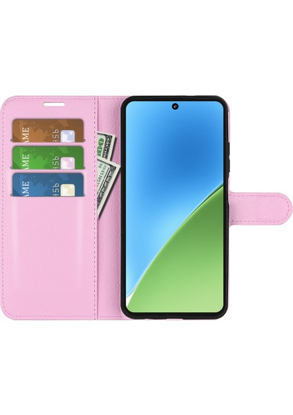 Xiaomi 15 Litchi Doku Darbeye Dayanıklı Deri Cüzdan Telefon Kapağı (Yurt Dışından) fiyatları