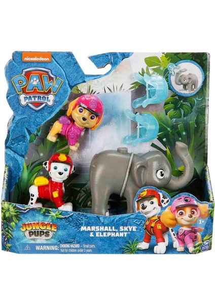 Pups Jungle Kahramanlar Marshall Skye & Elephant