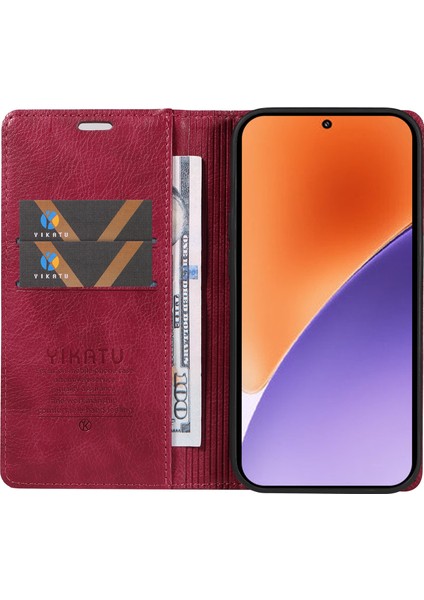 Xiaomi 15 Litchi Doku Manyetik Kapatma Deri Telefon Kapağı (Yurt Dışından) fiyatları