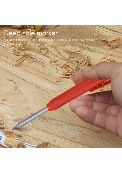Derin Delik Işaretleyici Entegre Kalemtıraşlı Premium Mekanik Kurşun Kalem - Ahşap, Metal, Taş Için I Delici Delik Işaretleyici (Yurt Dışından) modelleri