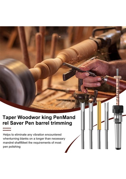 Kalem Yapımı Kiti Kalem Mili ve Kalem Tutucu Kırpma Seti Ahşap Torna Mandrel Yapımı Kalem Ağaç Işleme Torna Aksesuarları (Yurt Dışından) fırsatları