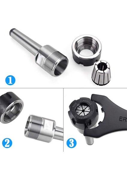 ER25 Pens Seti Aynası, Mt2 ER25 M10 Motor Uzatma Çubuğu, Cnc Gravür Makinesi Veya Freze Torna Aleti ile (Yurt Dışından)