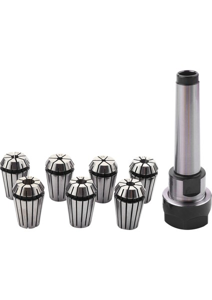 Takım Mt2 ER20 M10 Mtb2 Collet Chuck Morse #2 Konik Takım Tutucu + 7 Adet Yaylı Yüksük Cnc Freze Uzatma Çubuğu (Yurt Dışından)