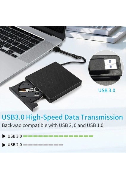 Harici DVD Sürücü USB 3.0 Taşınabilir +/-Rw Oynatıcı CD Rom Yazıcı Dizüstü Masaüstü Bilgisayar Windows ile Uyumlu (Yurt Dışından) fiyatları