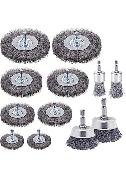 Matkap Için Tel Fırça, 12 Paket Tel Çark Fırça Fincan Seti, Matkap Için Tel Çark 0.012 Karbon Çelik Tel, Matkap Tel Fırçası (Yurt Dışından)