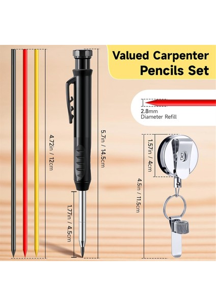 Ahşap Işleme Kalem Seti, Derin Delikli Mekanik Ahşap Işleme Kalem Seti, Ahşap Işleme Için Geri Çekilebilir Çekme Kalem Tutucu ile (Yurt Dışından) fırsatları