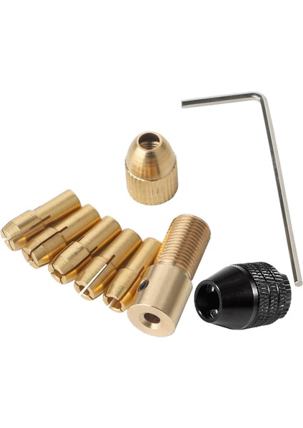 9 Adet 0.5-3mm Matkap Chuck Pens Seti 3.17MM Chuck Kelepçe Matkap Klasörü Için Bakır Kap Eksen Matkap Pens Aracı Kiti (Yurt Dışından)