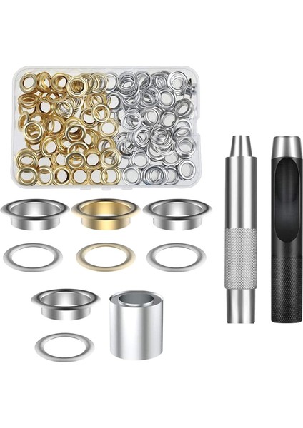 1 Set Delik Delme Aleti Metal Göz Montajı Çanta Deliği Kumaş Kumaş Kanvas Giysi Çapı 12MM (Yurt Dışından)