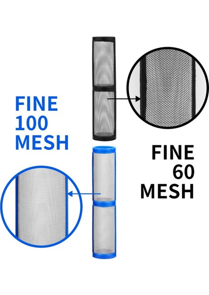 12 Adet Havasız Boya Püskürtme Manifold Filtresi 390 395 490 495 595 Pompa Manifold Süzgeci 246384 60MESH ve 246382 100MESH (Yurt Dışından)
