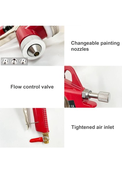 Hava Dokusu Sprey Aleti, 3 Nozullu 1,58 Galon Alçıpan Duvar Boyama Spreyi (4,0 Mm/6,0 Mm/8,0 Mm) Sıva Çamur Duvarlar Için (Yurt Dışından) fiyatları