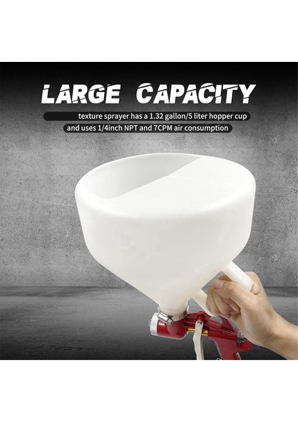 Hava Dokusu Sprey Aleti, 3 Nozullu 1,58 Galon Alçıpan Duvar Boyama Spreyi (4,0 Mm/6,0 Mm/8,0 Mm) Sıva Çamur Duvarlar Için (Yurt Dışından) modelleri