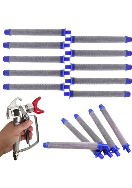 10 Paket Havasız Püskürtme Tabancası Filtresi, 60 Mesh Havasız Boya Püskürtme Filtresi Basmalı Tip, Sg2 Sg3 Sg Modelleriyle Uyumlu (Yurt Dışından)