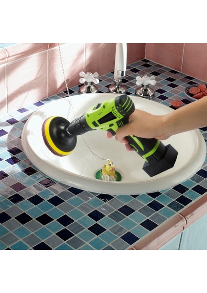 Inç Matkap Güç Fırça Kiremit Scrubber Ovma Pedleri Temizleme Kiti, Ağır Ev Temizlik Aracı (Matkap Dahil Değildir) (Yurt Dışından)