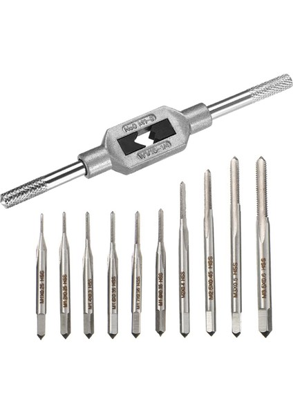 10 Adet Mikro Musluklar Bit Küçük El Vida Konu Musluklar M1-M3.5 Hss Mini Metrik Fiş Dokunun Vida Dokunun Matkap Dokunarak Aracı (Yurt Dışından)