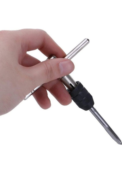 9 Adet Ayarlanabilir T-Kolu Cırcır Musluk Tutucu Anahtarı Alet Seti M3-M6 Vida Konu Metrik Fiş Dokunun ve 2.5-5.0mm Büküm Matkap Ucu (Yurt Dışından)