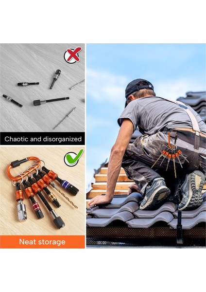 6 Adet Bit Tutucu Anahtarlık, 1/4 Inç Altıgen Şaft Bit Tutucu, Hızlı Değişim Tasarımı (Yurt Dışından) fırsatları