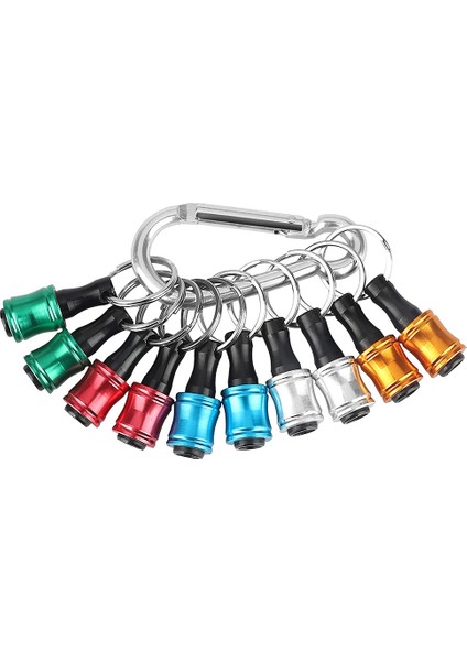 10 Adet 1/4 Inç Hex Shank Tornavida Uçları Tutucu Uzatma Çubuğu Anahtarlık Vida Adaptörü Matkap Değişimi (5 Renk) (Yurt Dışından)