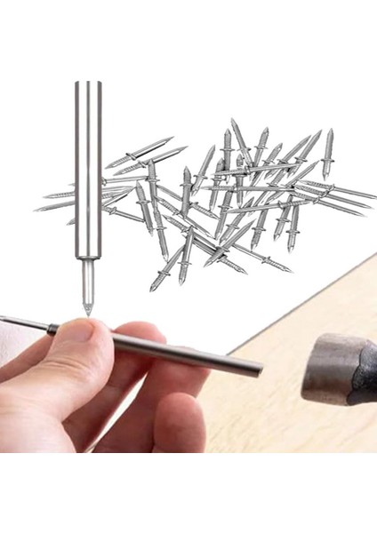100 Adet Çift Kafalı Süpürgelik Konu Dikişsiz Çivi, Işaretsiz Süpürgelik Hattı Tırnak, Tırnak Kol Aracı ile Dikişsiz Tırnak (Yurt Dışından) modelleri
