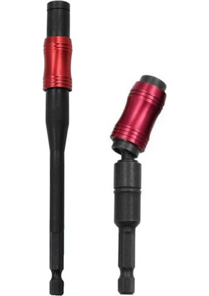 145 mm Uzun Manyetik Halka Tornavida Uçları Matkap El Aracı Matkap Ucu Uzatma Çubuğu Hızlı Değişim Tutucu Kırmızı + Siyah Set (Yurt Dışından) fiyatları