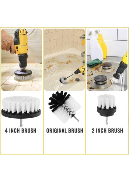 Elektrikli Halı Fırçası Matkap Seti Çok Amaçlı Temizleyici Oto Lastikleri Temizleme Araçları Banyo Scrubber Fırçalar C (Yurt Dışından) fiyatları