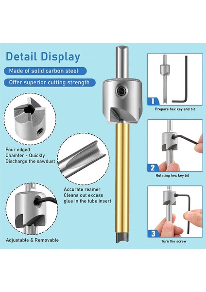 13 Parça Kalem Varil Kalem Burçları Değirmen Giyotin Seti 7mm 8mm 3/8 Inç 10MM Kesici Miller Ağaç Işleme Kalem Seti (Yurt Dışından)