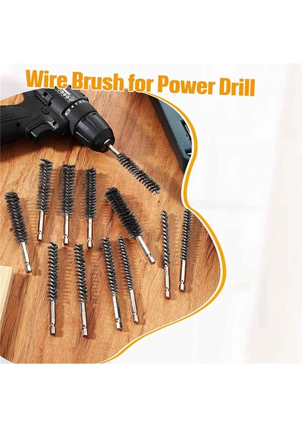 Paslanmaz Çelik Delik Fırçası Paslanmaz Çelik Kıllar Altıgen Saplı Elektrikli Matkap Için Tel Fırça 12 Adet (Yurt Dışından) indirimleri