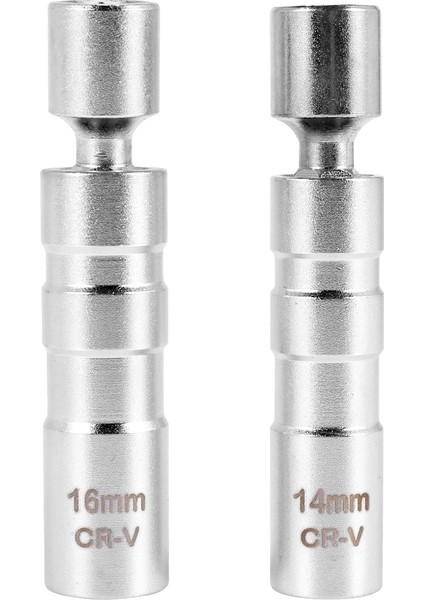 14MM ve 16MM Ince Duvarlı Manyetik Döner Buji Soketi - 3/8 Inç Sürücü 12 Noktalı Buji Soketi Sökme Aleti - Döner Uzatma, Çoğu Kapalı Alana Erişime Izin Verir (Yurt Dışından)