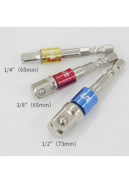 3 Adet/takım 1/4 Inç, 3/8 Inç, 1/2 Inç Adaptör Dönüştürücü 65MM Altıgen Şaft Sürücü Soket Uzatma Çubuğu Elektrikli (Yurt Dışından) modelleri