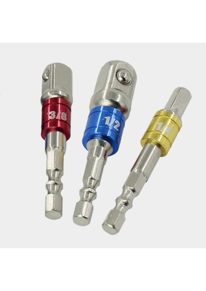 3 Adet/takım 1/4 Inç, 3/8 Inç, 1/2 Inç Adaptör Dönüştürücü 65MM Altıgen Şaft Sürücü Soket Uzatma Çubuğu Elektrikli (Yurt Dışından) fırsatları